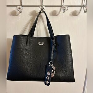 Guess Black Structured satchel with Charms